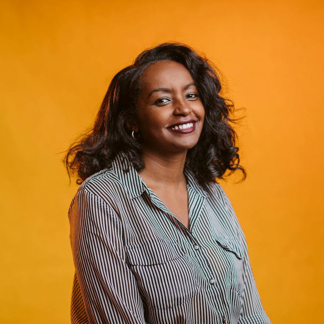 Professional portrait of female video producer